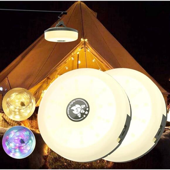 4-IN-1 Portable Camping LED String Multifunctional Lights USB Rechargeable 33FT - Picture 1 of 12